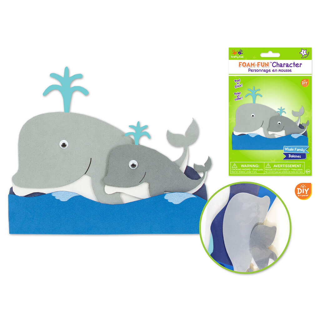 DIY Foam-Fun Character Kit, Whale Family