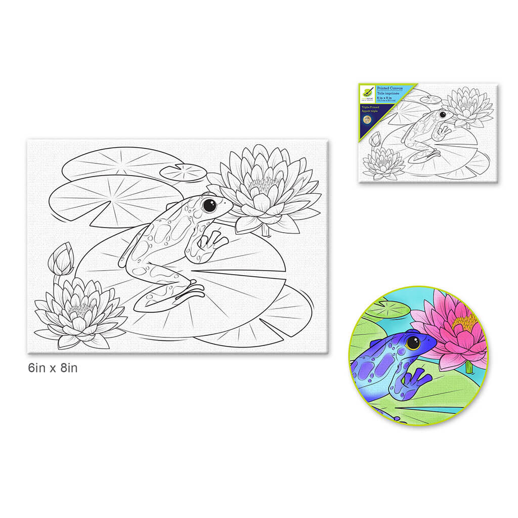 Stretch Artist Printed Canvas 6in x 8in, Frog