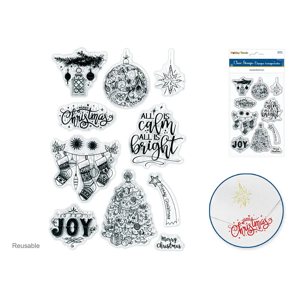 Holiday Trendz: 4.3"x6.3" Clear Stamps Reusable