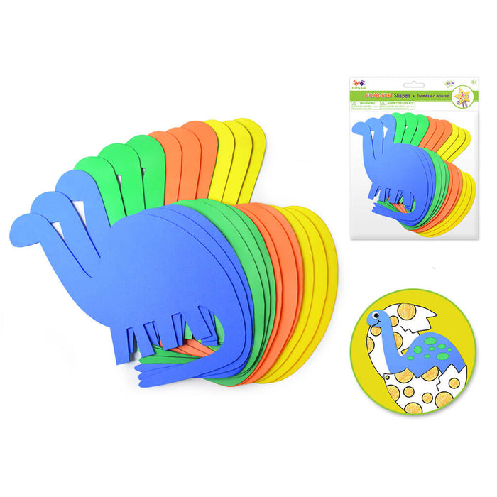Foam Shapes 6in x12 Asst Colors, Dino