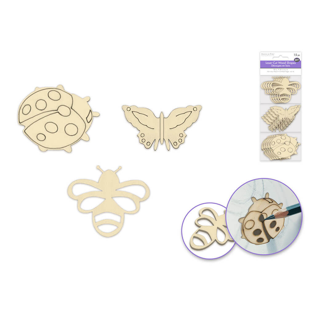 DIY Mini Wood Laser Cut-Outs x15, A Bug's Life