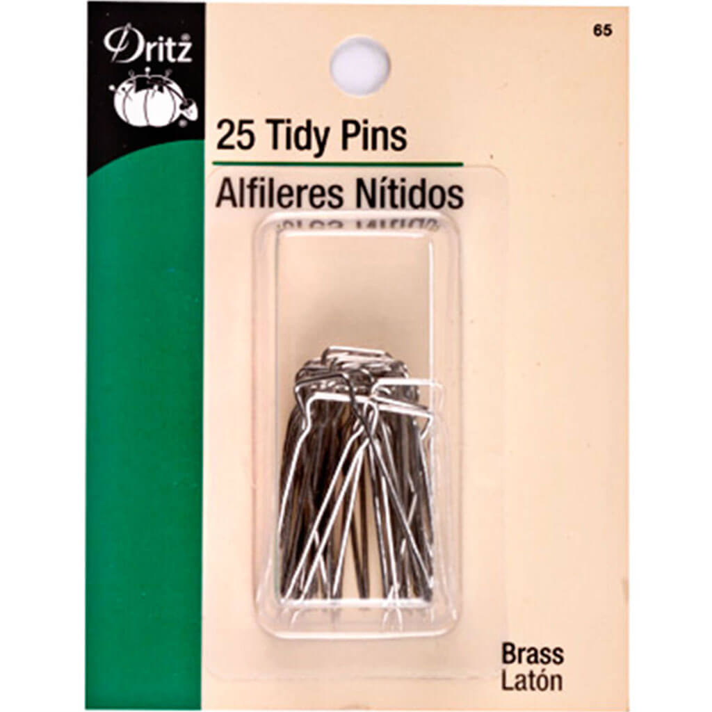Dritz Tidy Pins 1.25" 25ct, Nickel-Plated Brass