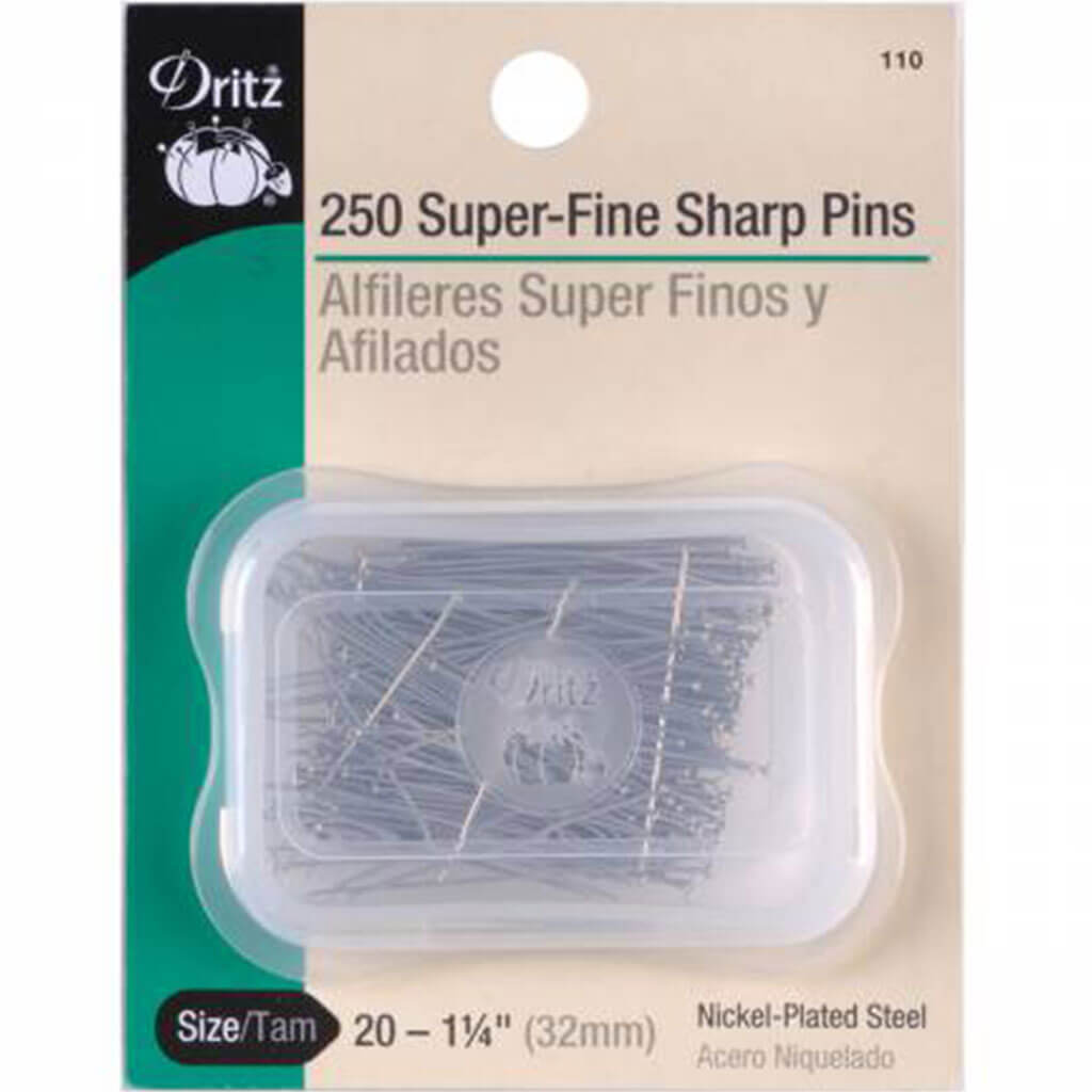 Dritz Super-Fine Sharp Pins 250ct, Size 20