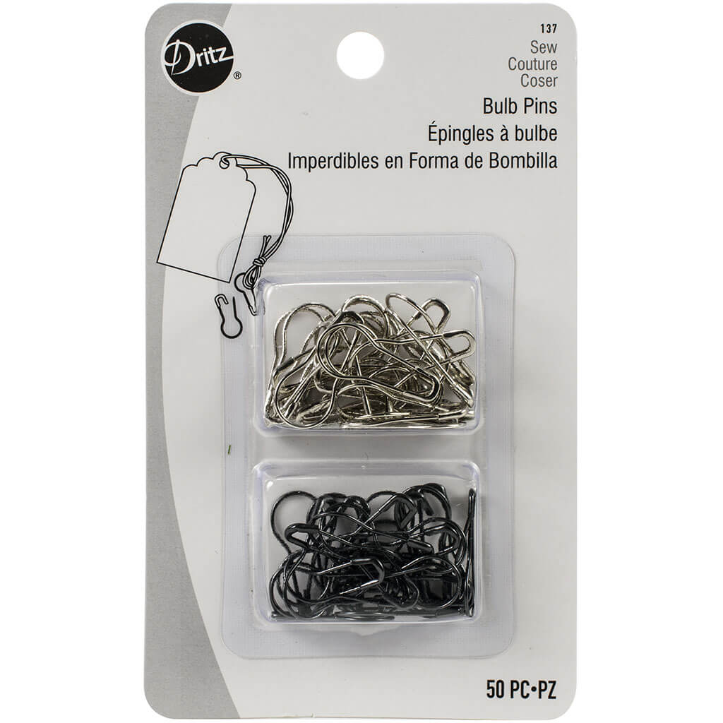 Dritz Bulb Safety Pins 50ct, Black &amp; Nickel