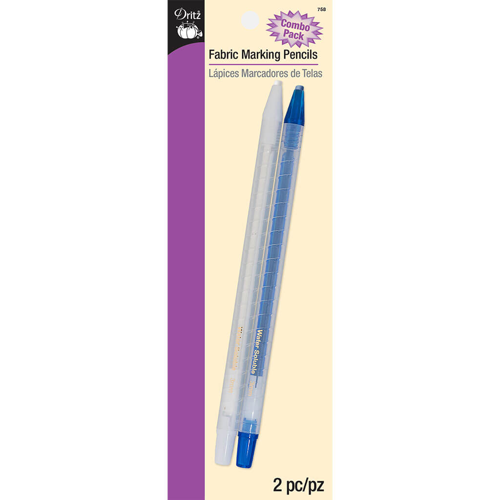 Dritz Retractable Water Soluble Fabric Marking Pencils 2ct