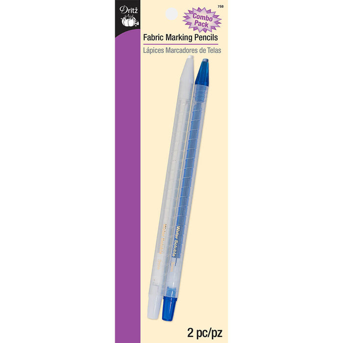 Dritz Retractable Water Soluble Fabric Marking Pencils 2ct