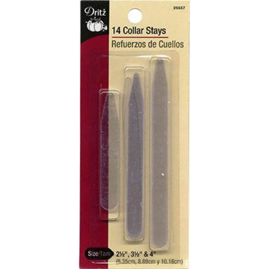 Collar Stays Assorted Sizes, 14pc