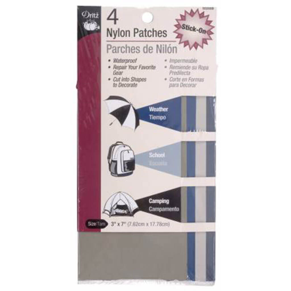 Dritz Stick-On Nylon Patches 3in x 7in 4ct, Camp Colors