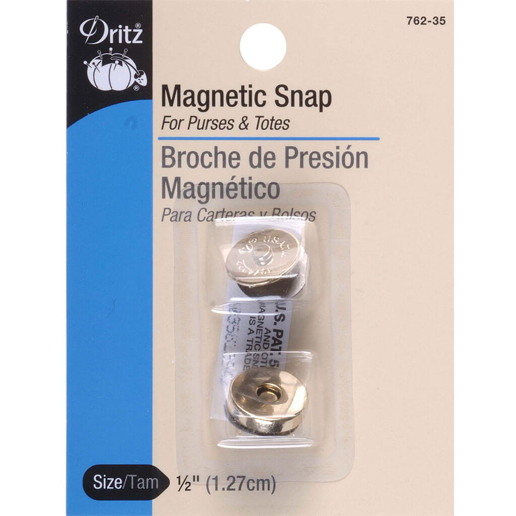 Dritz Round Magnetic Snap 1/2in, Gilt