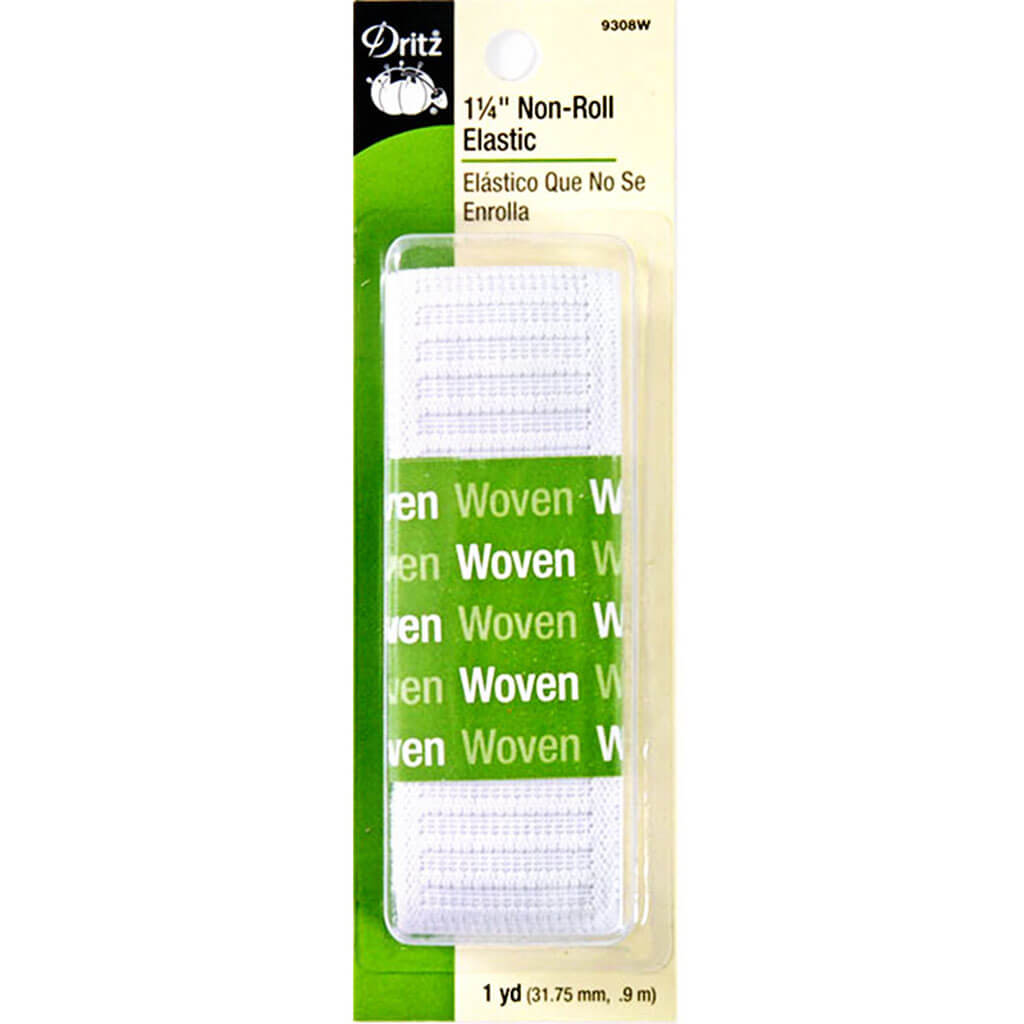 Non Roll Elastic 1-1/4in x 1yd White