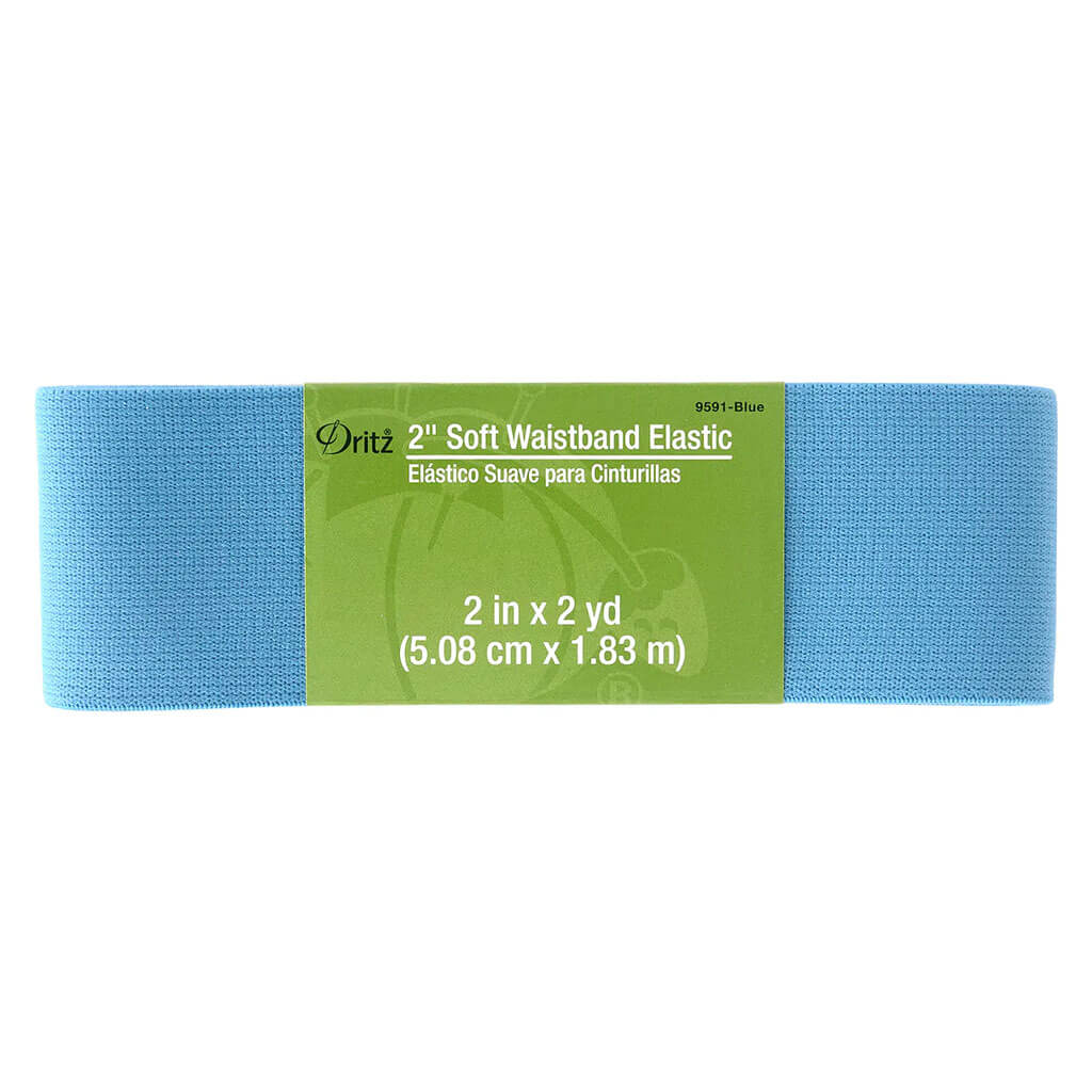 Soft Waistband Elastic 2in x 2yd, Blue