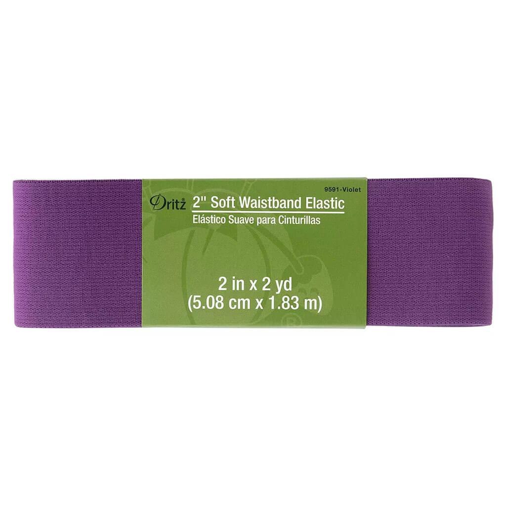 Soft Waistband Elastic 2in x 2yd, Violet