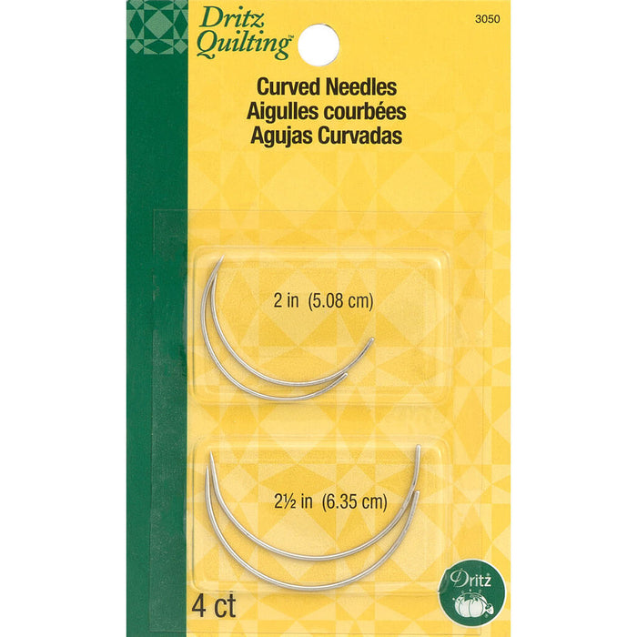 Dritz Quilting Curved Needles Size 2in & 2.5in, 4ct