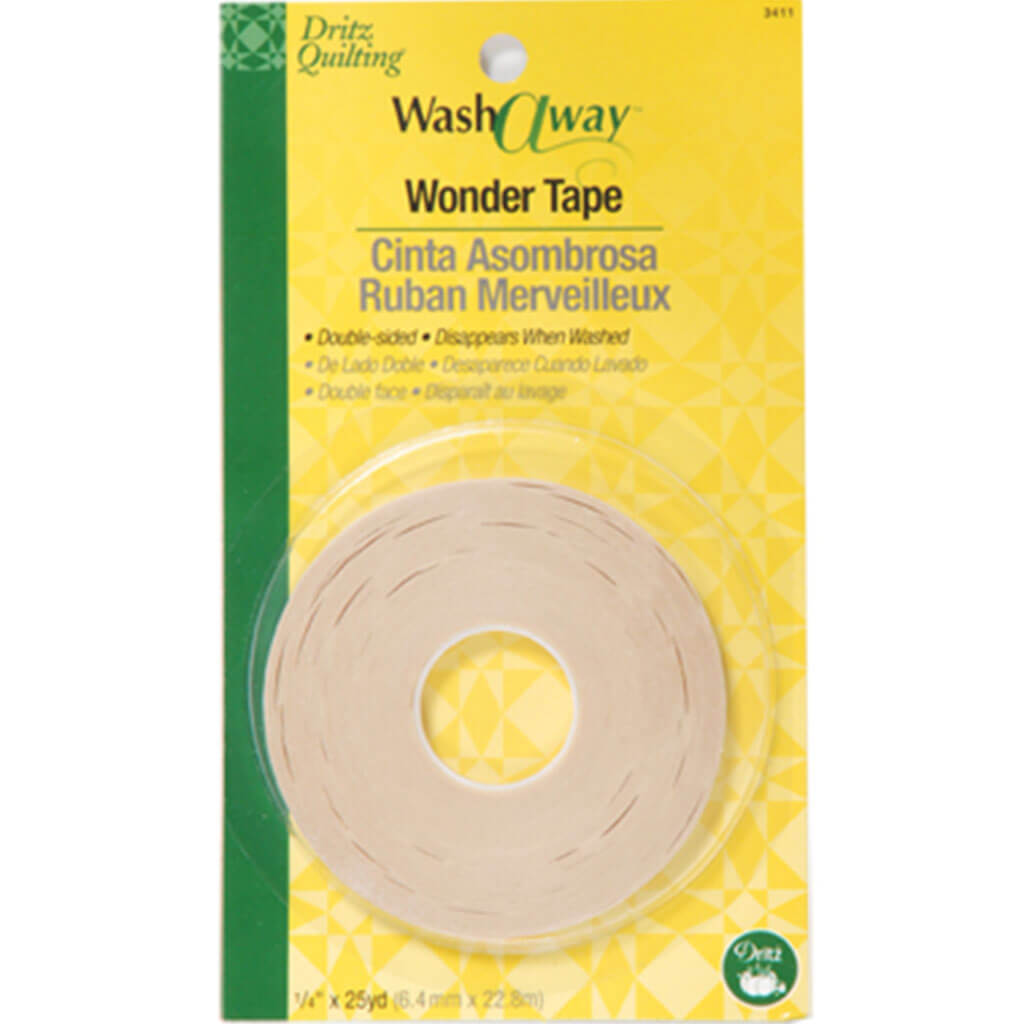 Wash-A-Way Wonder Tape 1/4in x 25yd, White