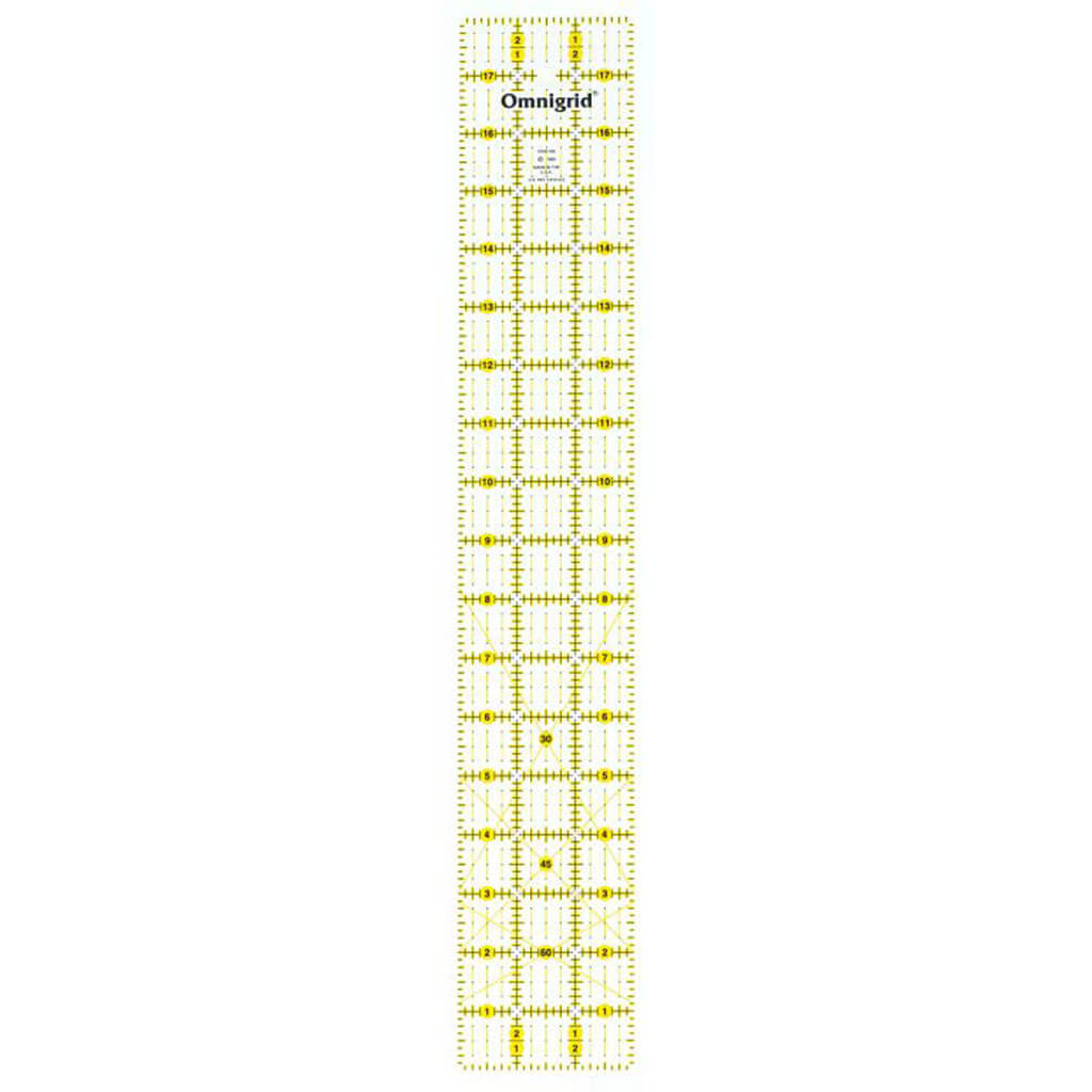 Omnigrid Ruler with Angles 3in x 18in