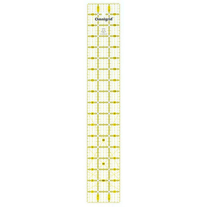 Omnigrid Ruler with Angles 3in x 18in