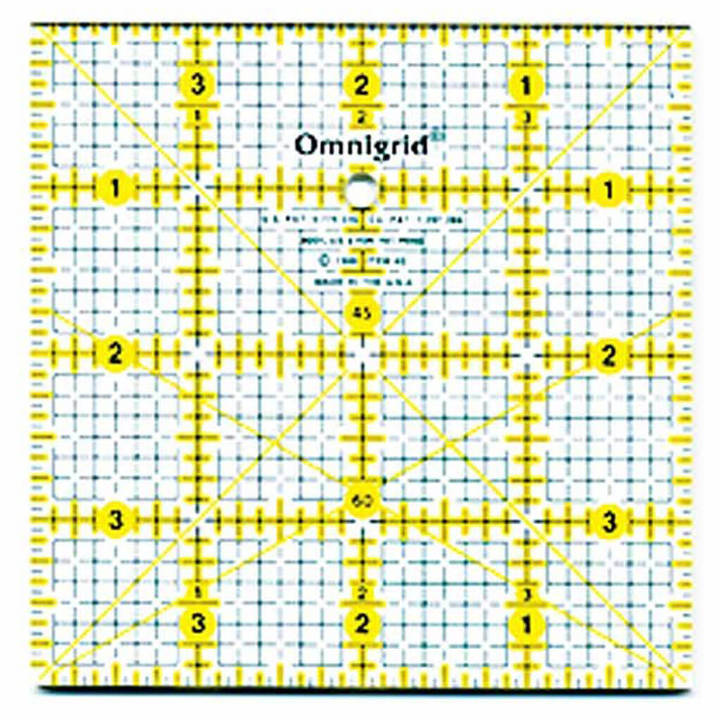 Omnigrid Ruler with Grid 4in x 4in