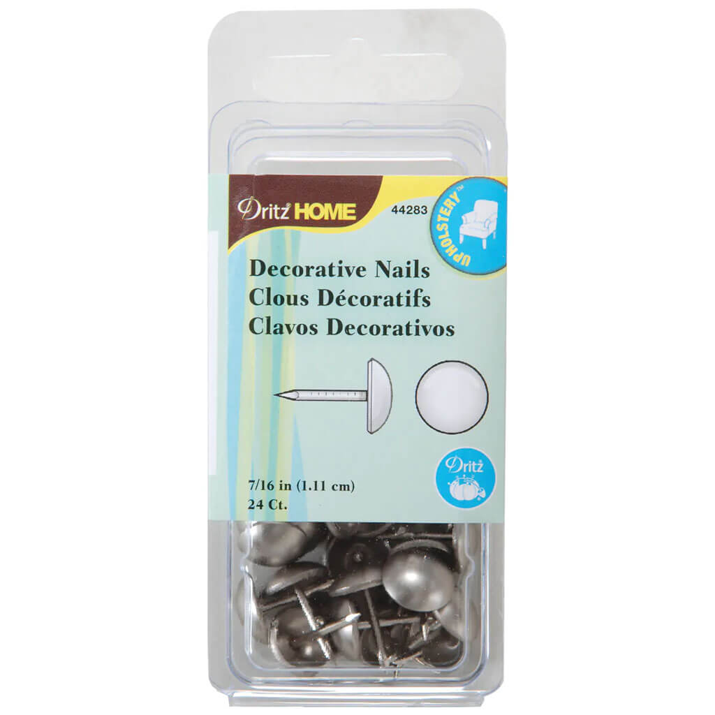 Dritz Home Upholstery Decorative Nails 7/16&quot; 24ct