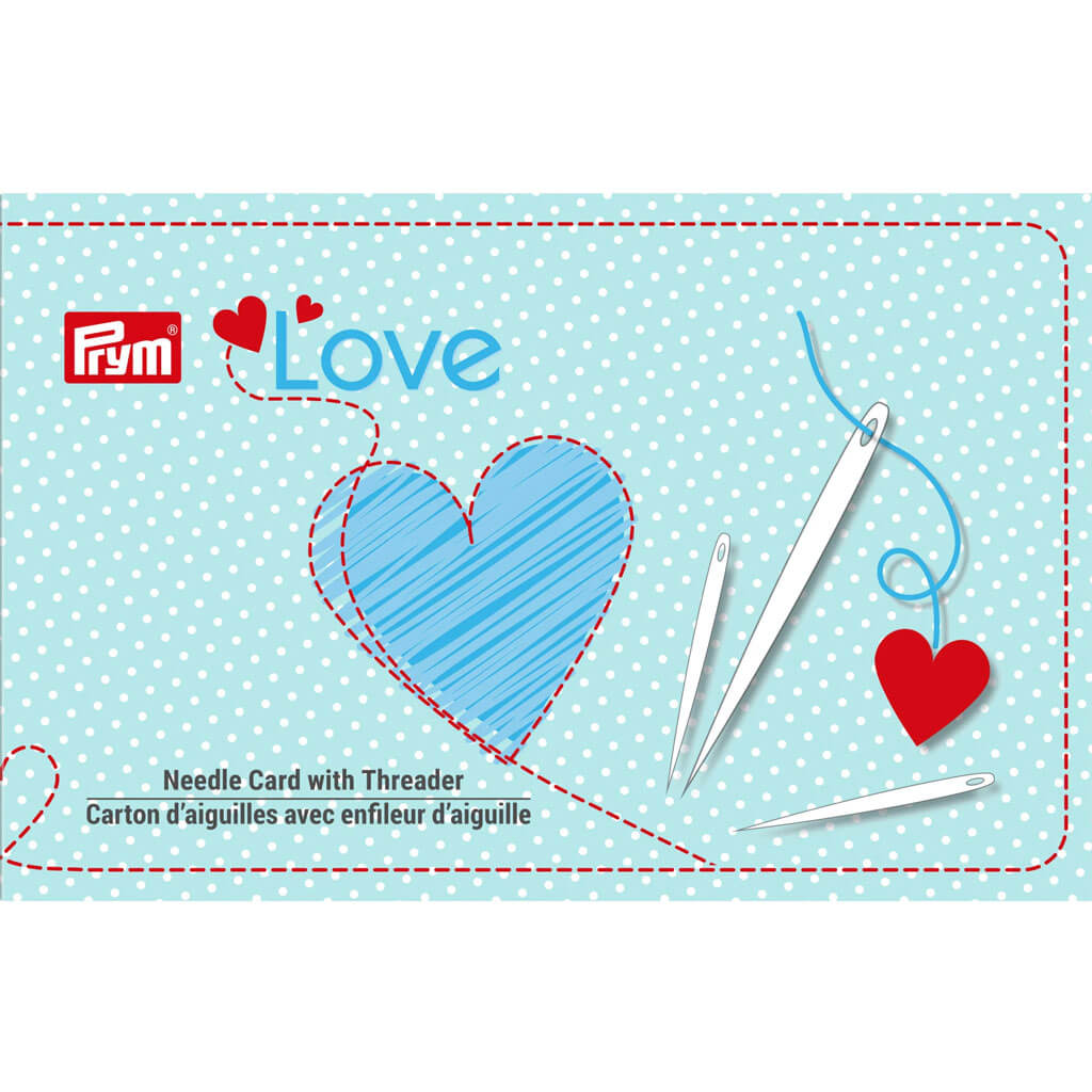 Prym Love Needle Card with Threader, 29pc