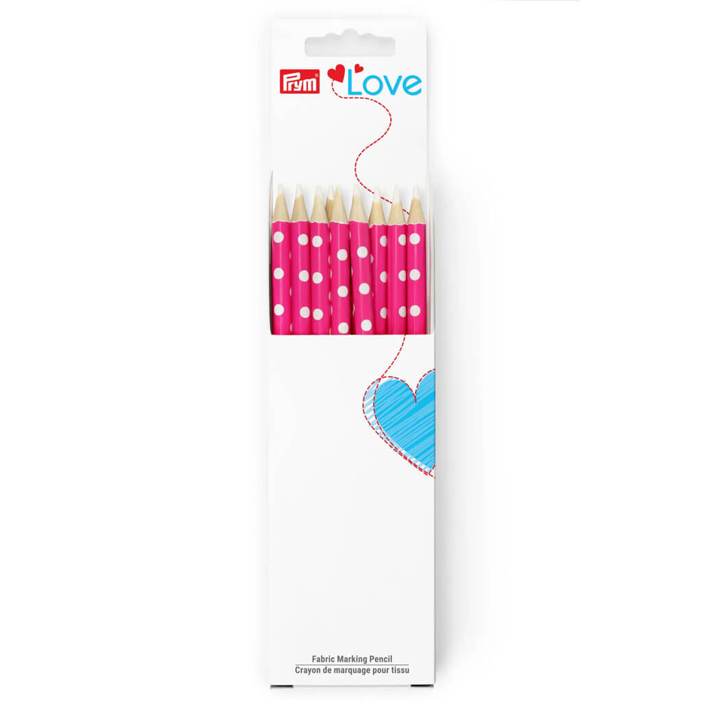 Fabric Marking Pencils 10pc, Pink