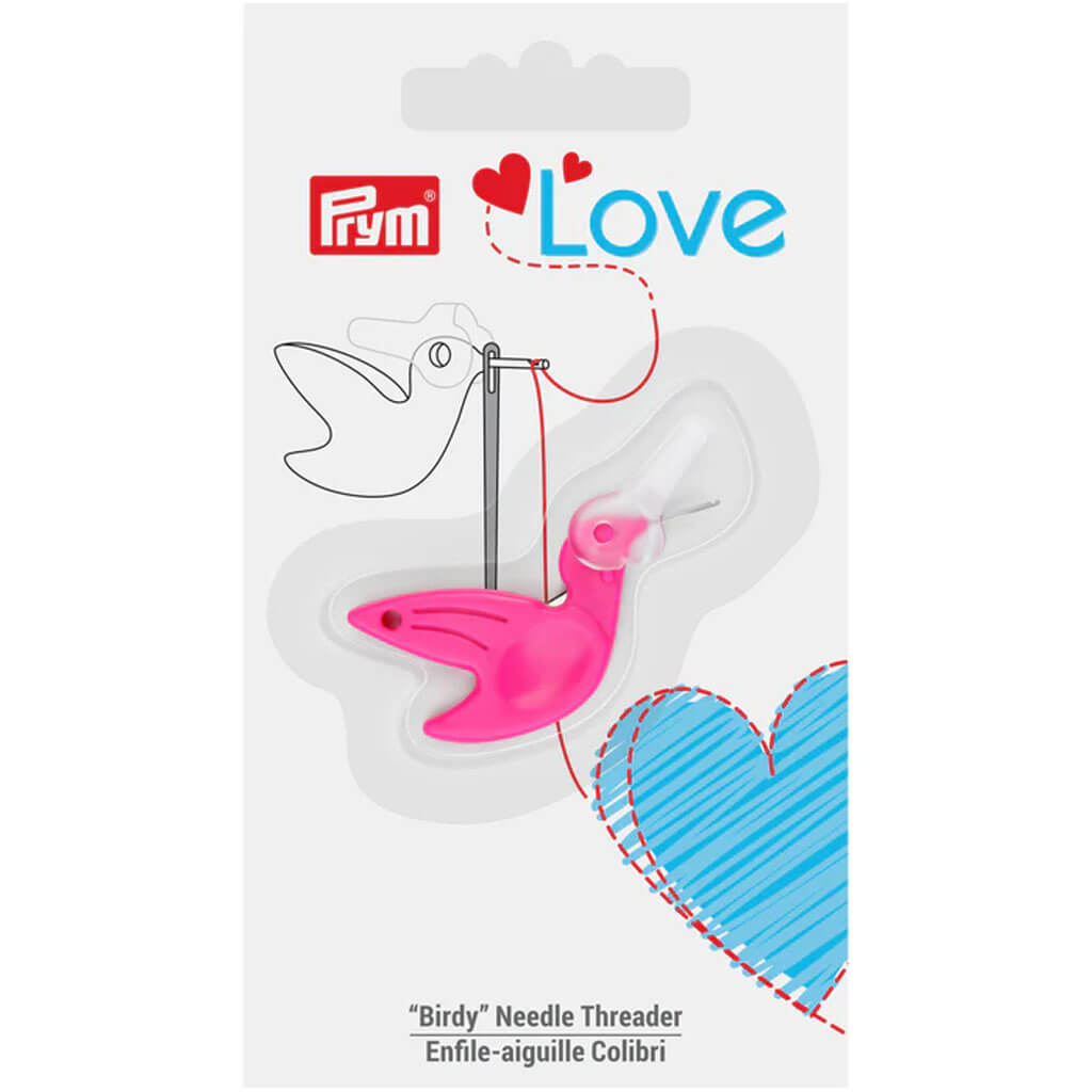 Prym Love Birdy Needle Threader Pink