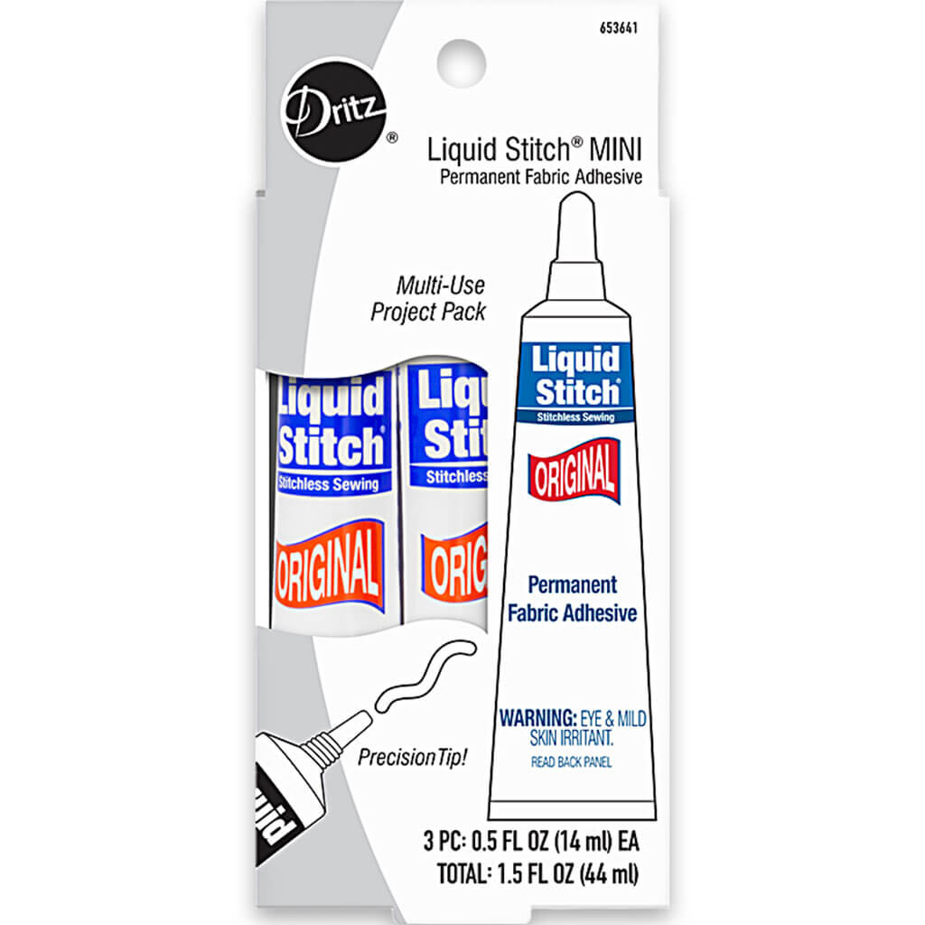 Dritz Liquid Stitch Permanent Adhesive Mini 3ct, .5oz