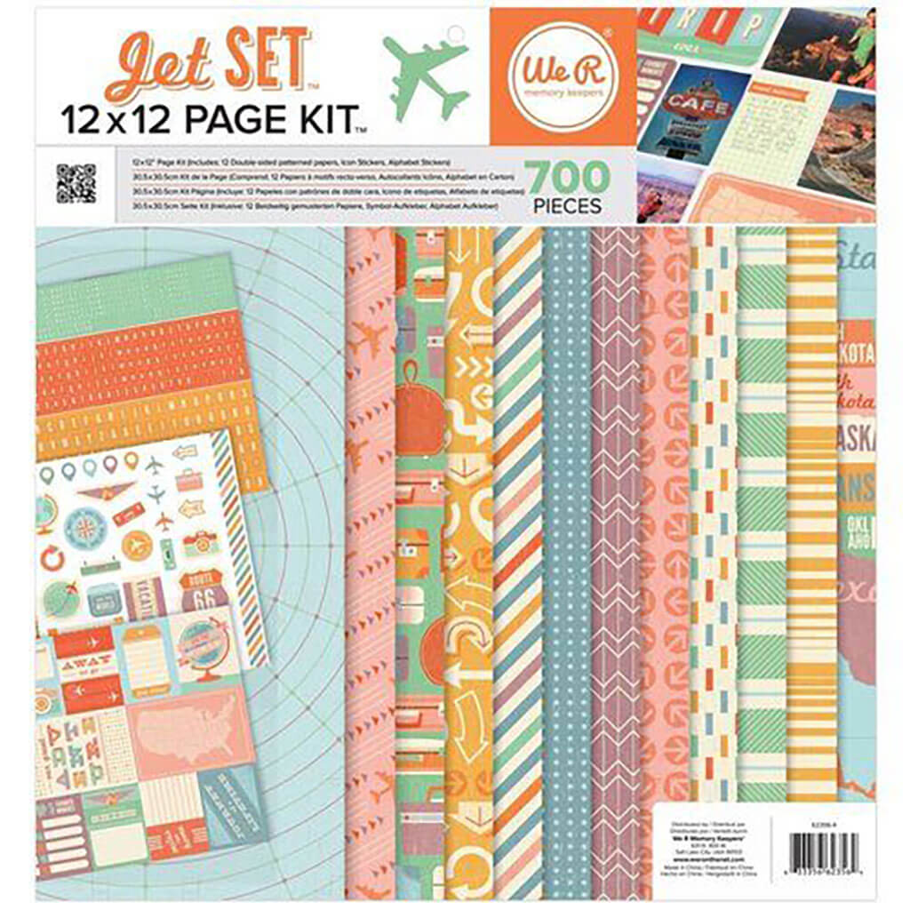 Jet Set 12in x 12in Paper Crafting Kit, 700pc