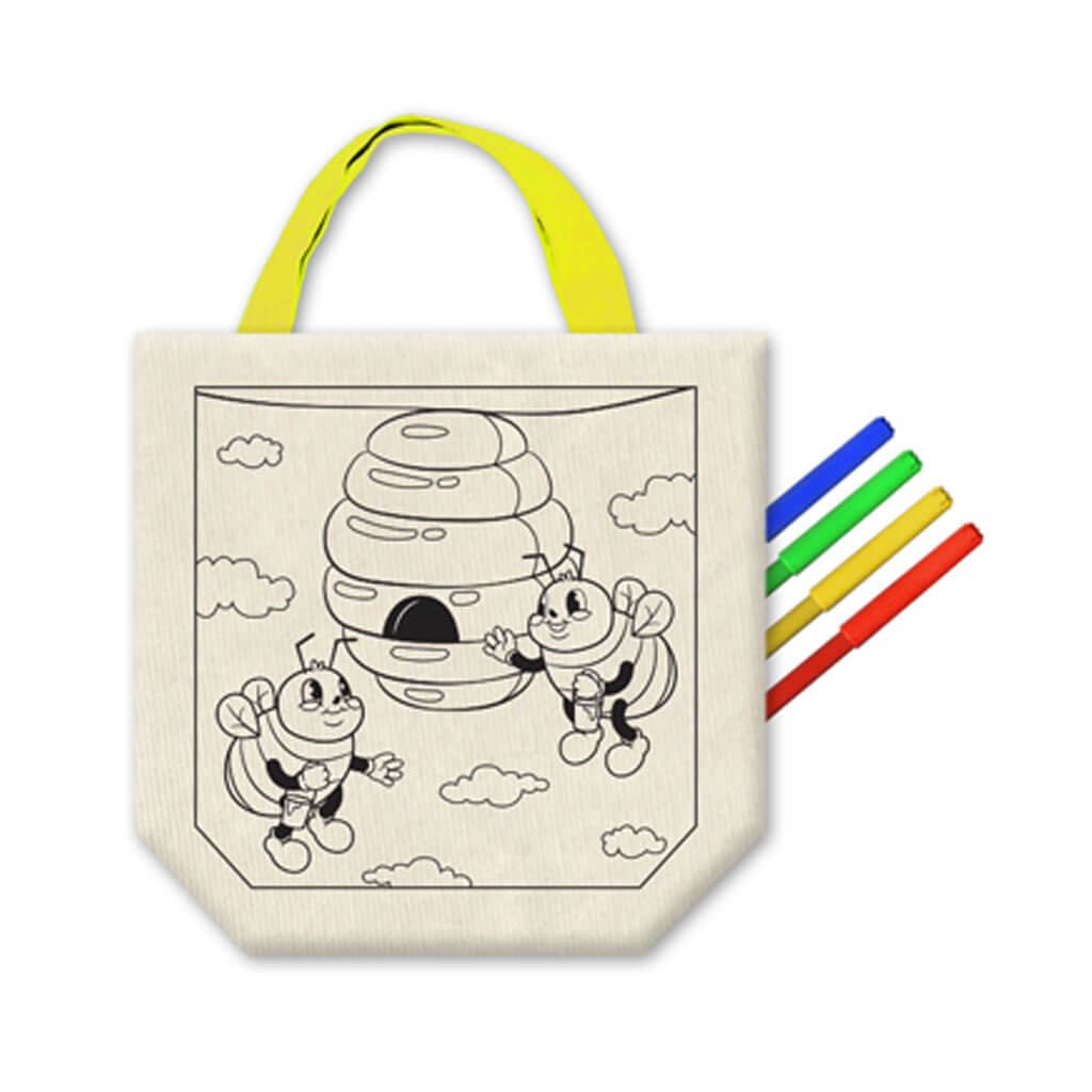 Krafty Kids Kits: Canvas DIY Goody Bags with 4 Markers