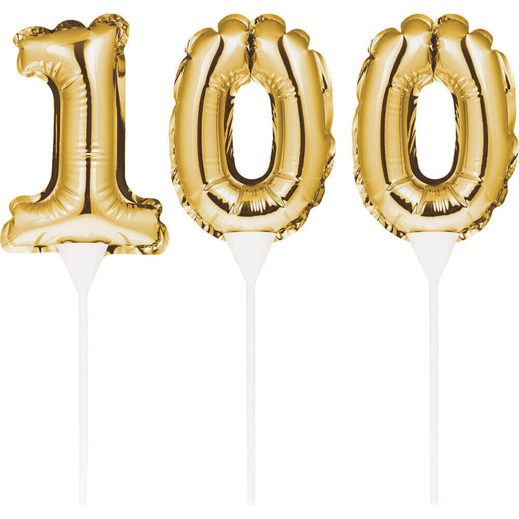 Balloon Cake Topper 100, Gold