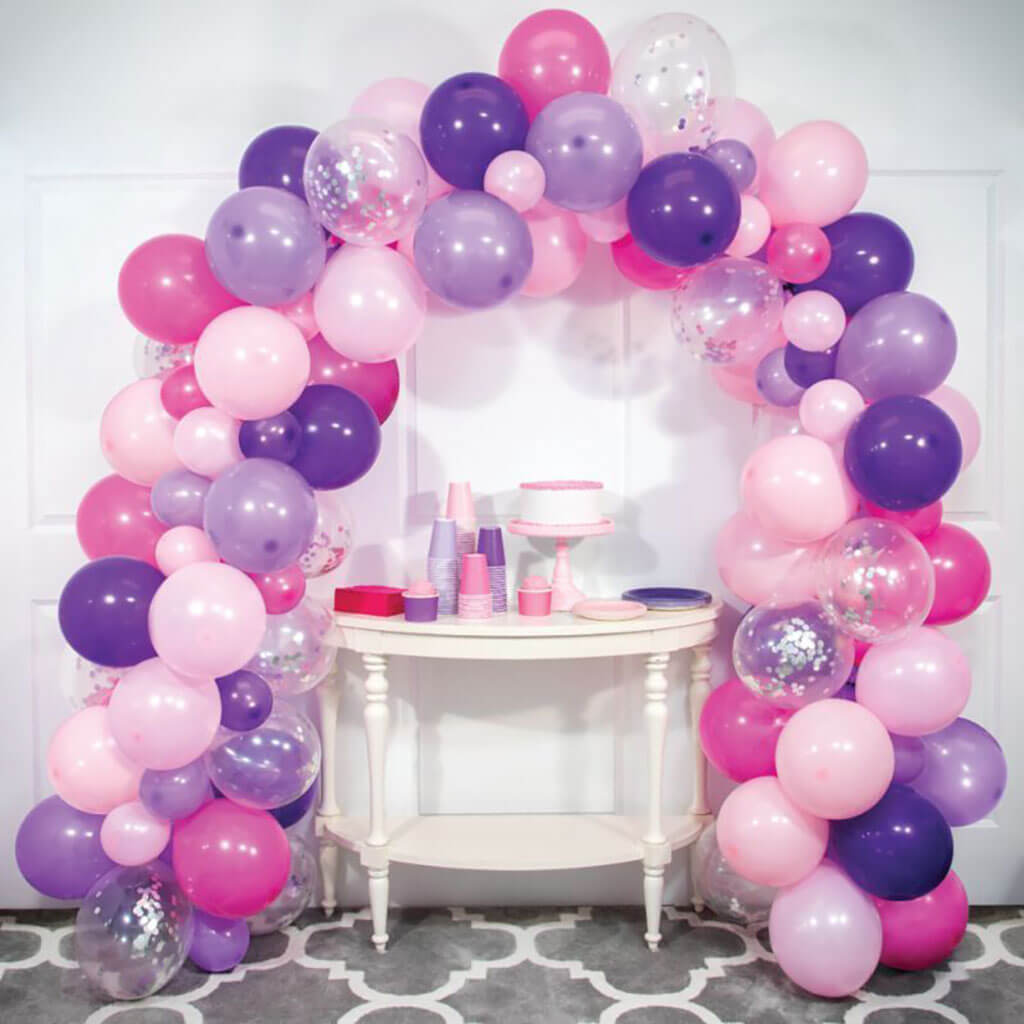 Pink Purple Balloon Garland Kit, 16ft