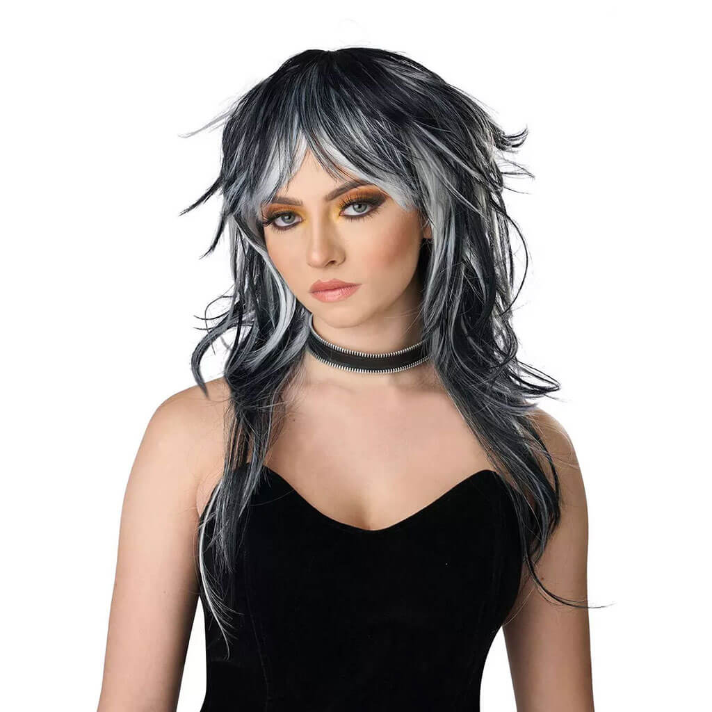 Tempting Tresses Wig Black White