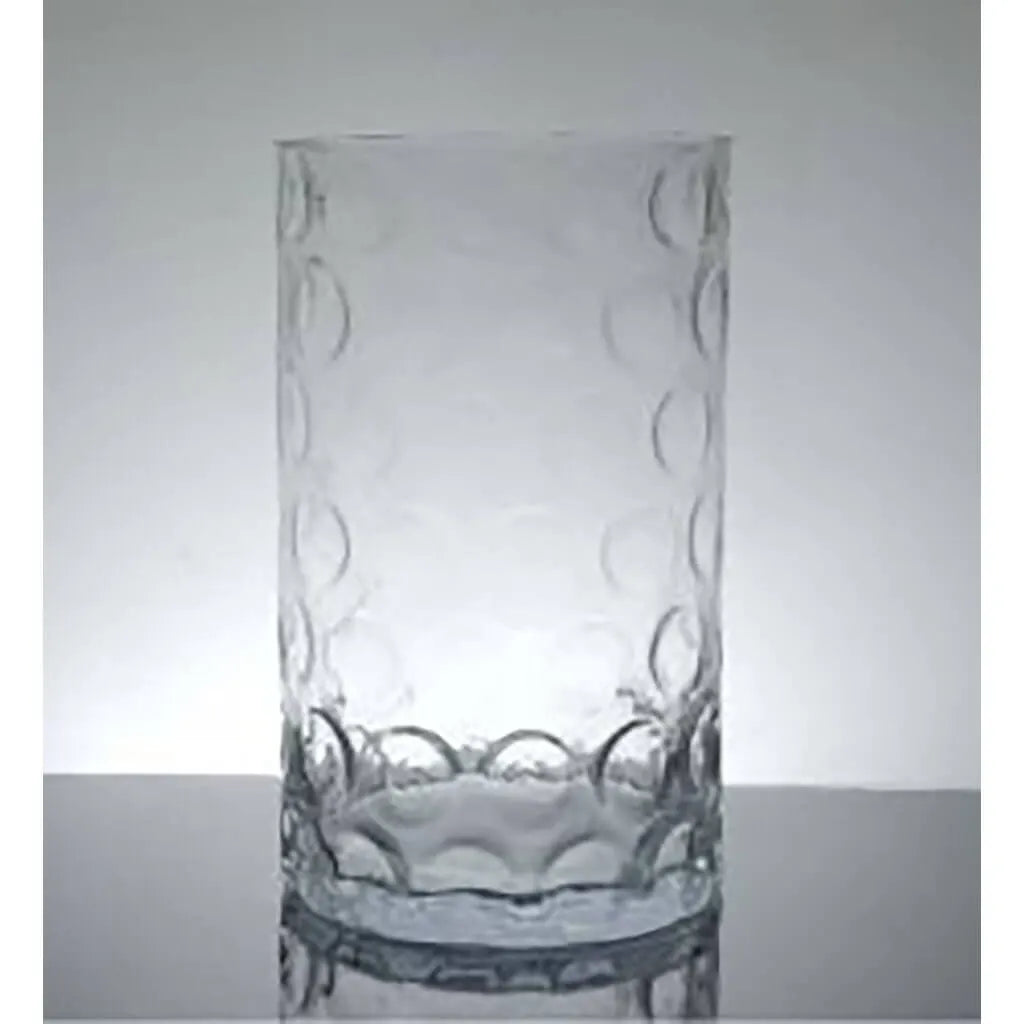 Bubble Cylinder Vase, 6in Height 10in