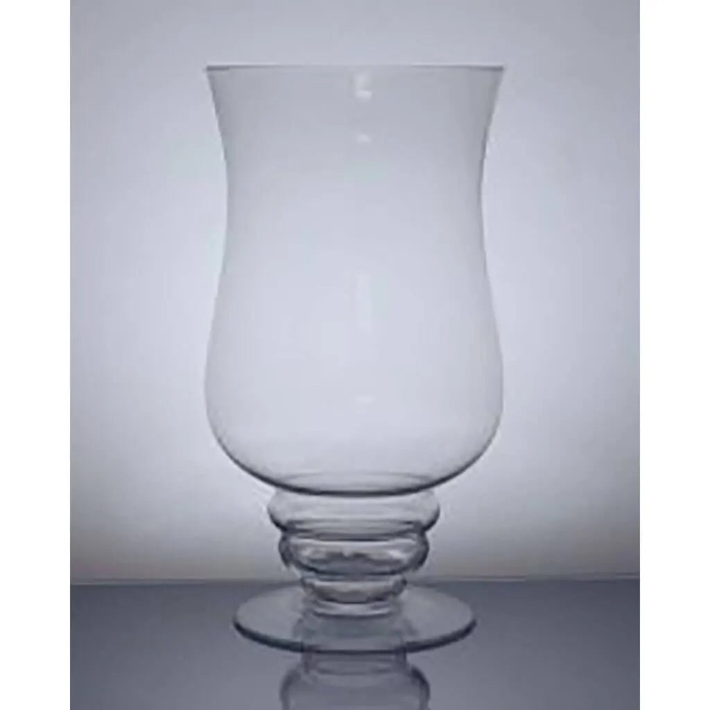 Footed Hurricane Vase, 6in Height 11.5in