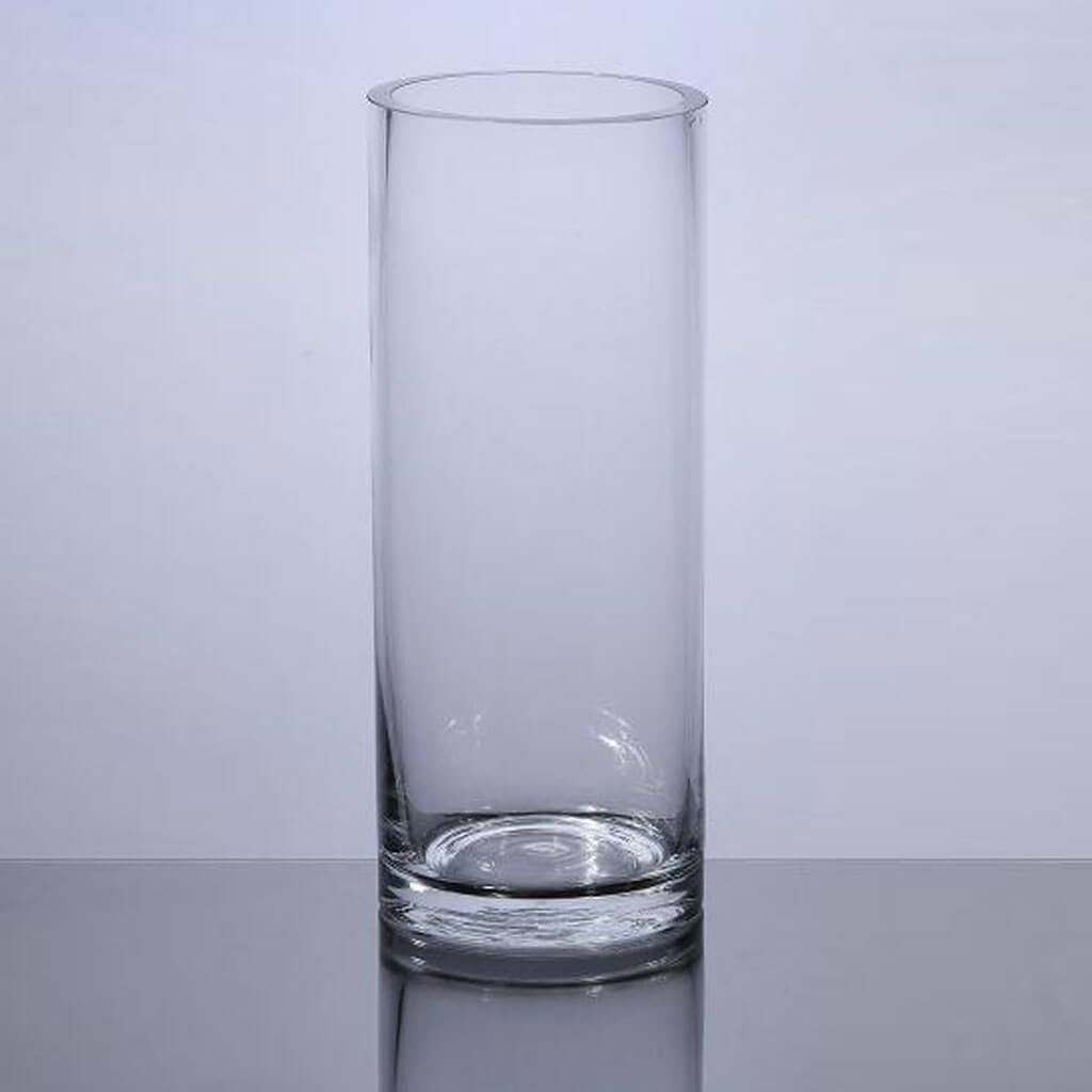 Cylinder Glass Vase 4in x 8in