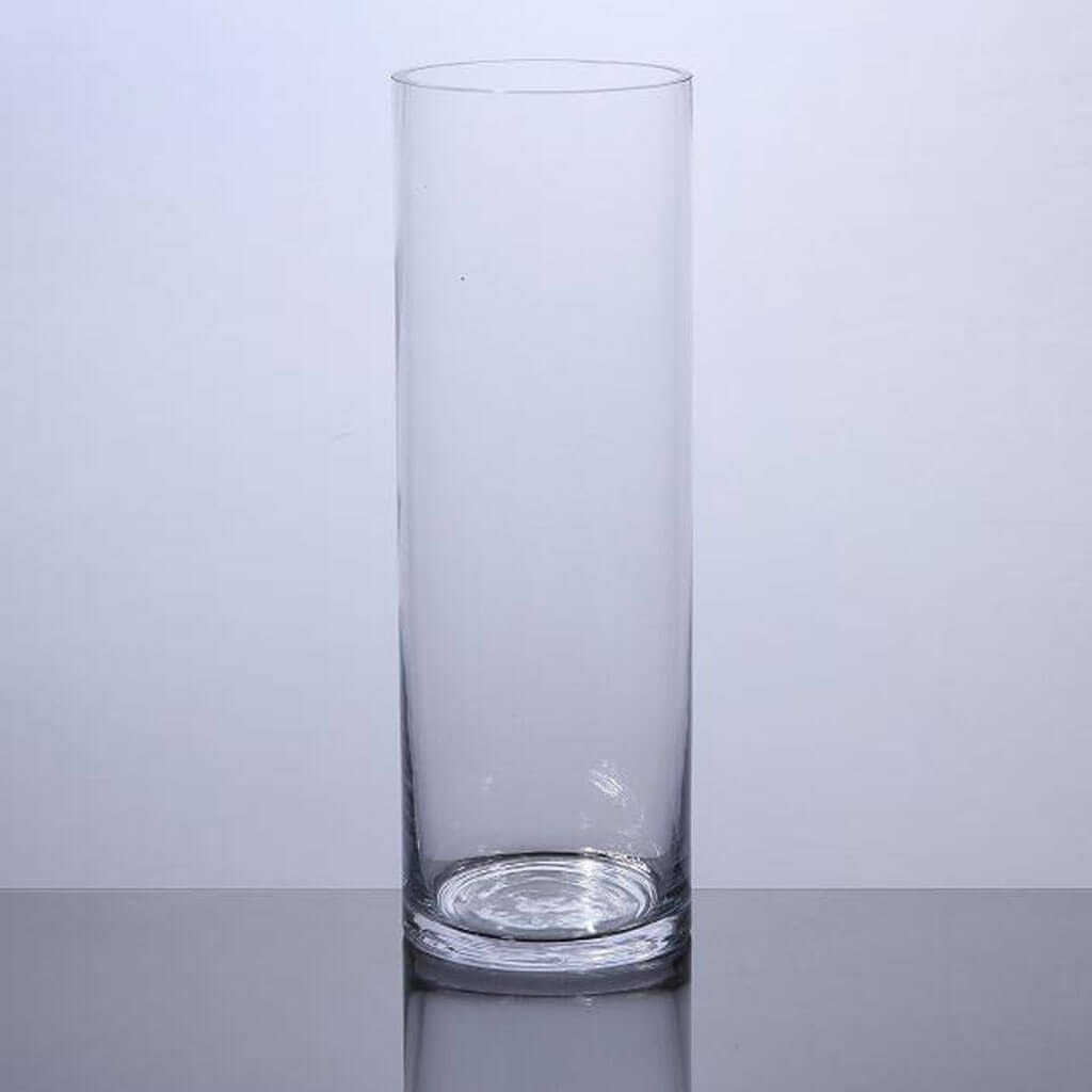 Cylinder Glass Vase 4in x 10in