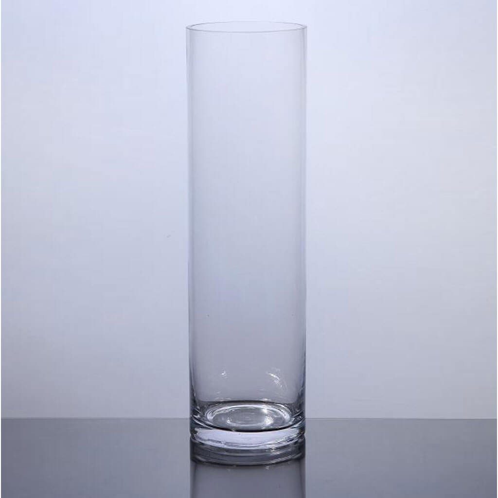 Cylinder Glass Vase 4in x 12in