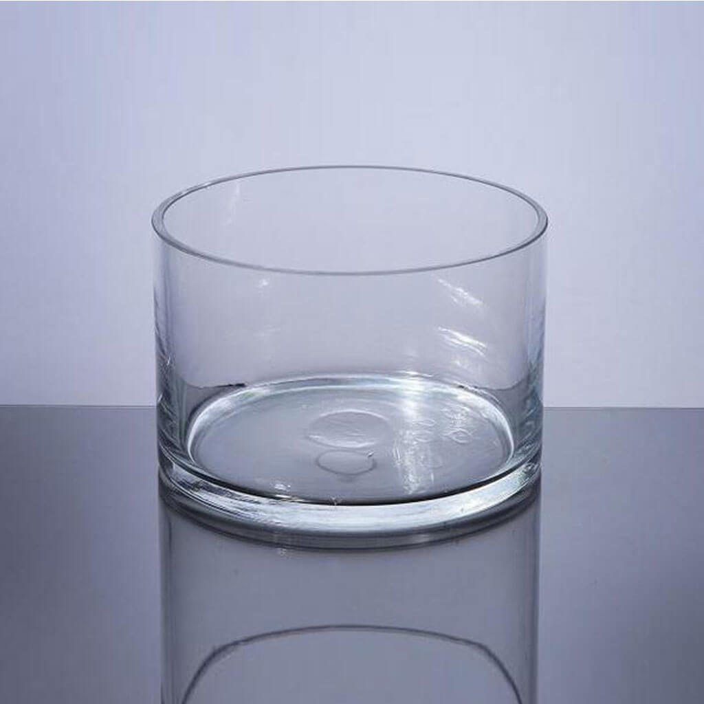 Cylinder Glass Vase 6in x 4in