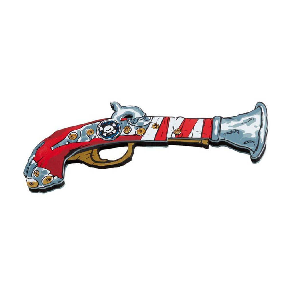 Liontouch Red Stripe Pirate Pistol, 15in