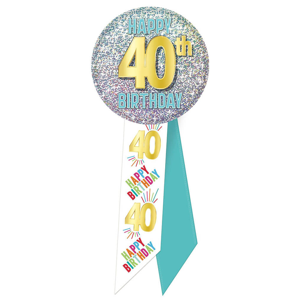 40th Birthday Rosette