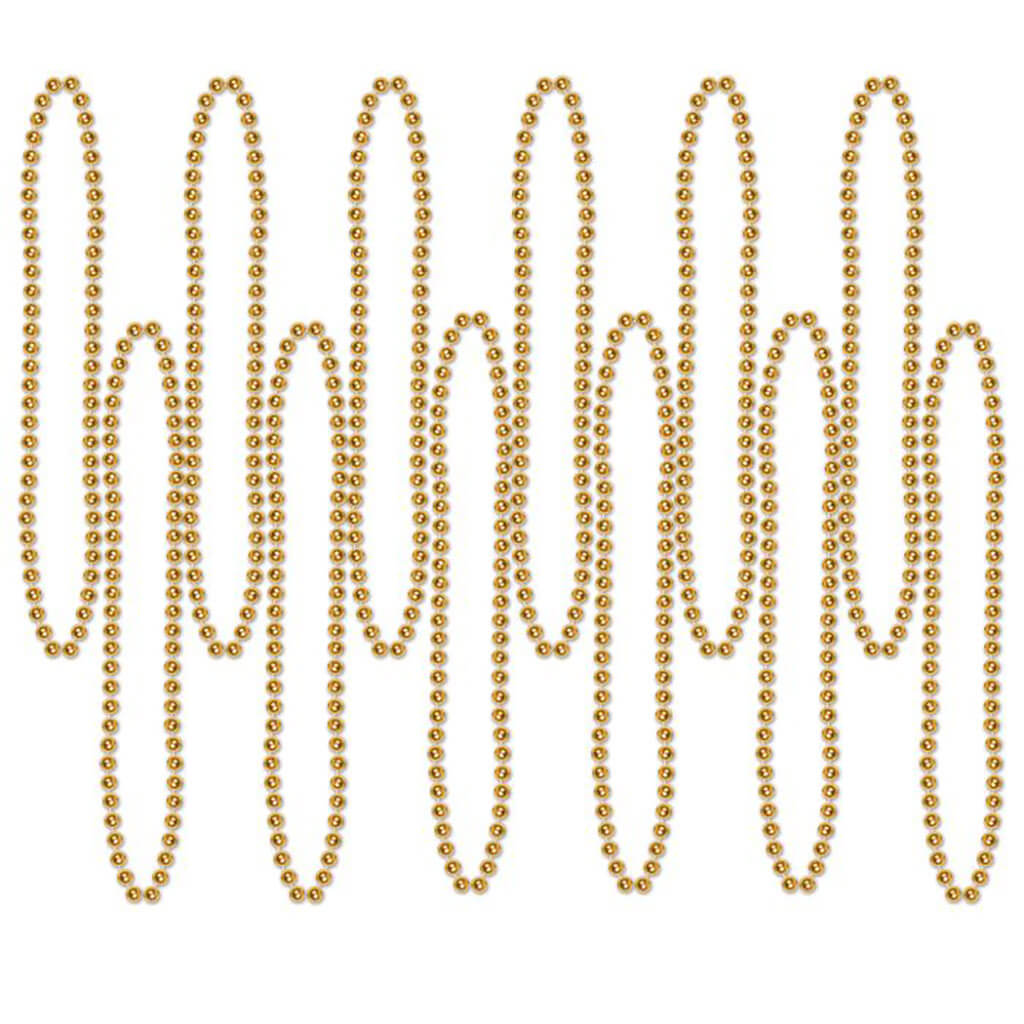 Party Beads Small Round, Gold