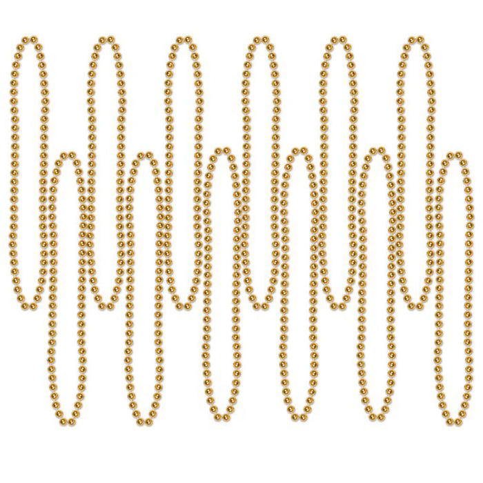 Party Beads Small Round, Gold