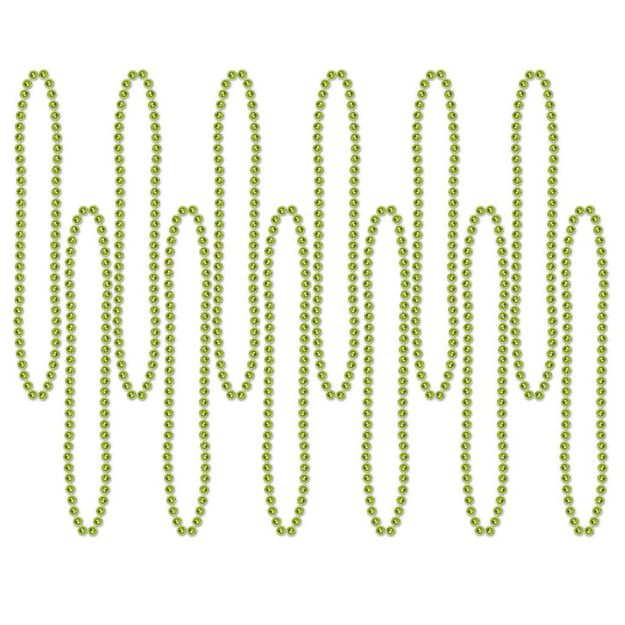 Party Beads Small Round, Light Green