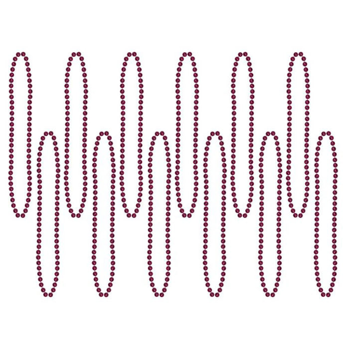 Party Beads Small Round, Maroon