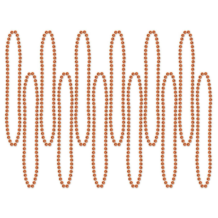 Party Beads Small Round, Orange