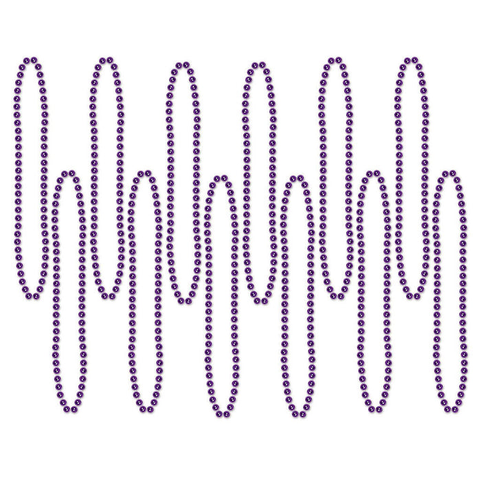Party Beads Small Round, Purple