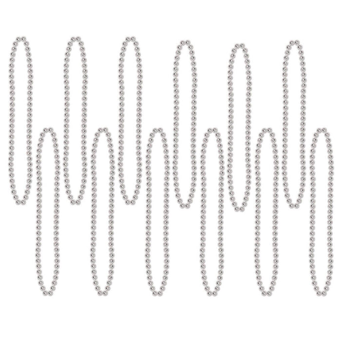 Party Beads Small Round, Silver