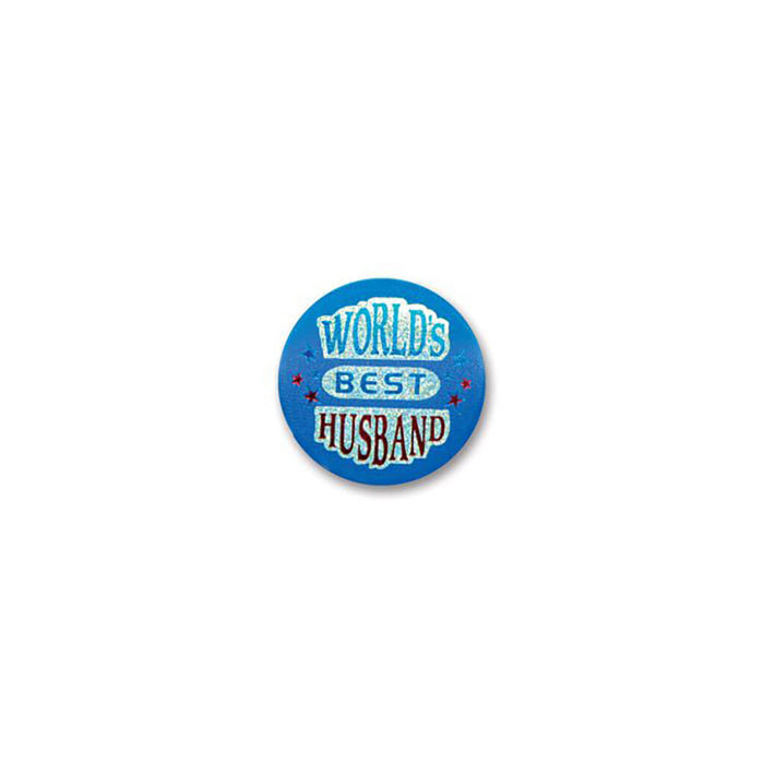 World's Best Husband Satin Button