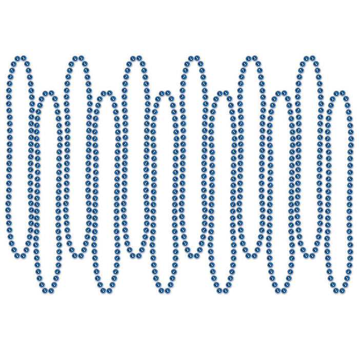 Party Beads Small Round Blue
