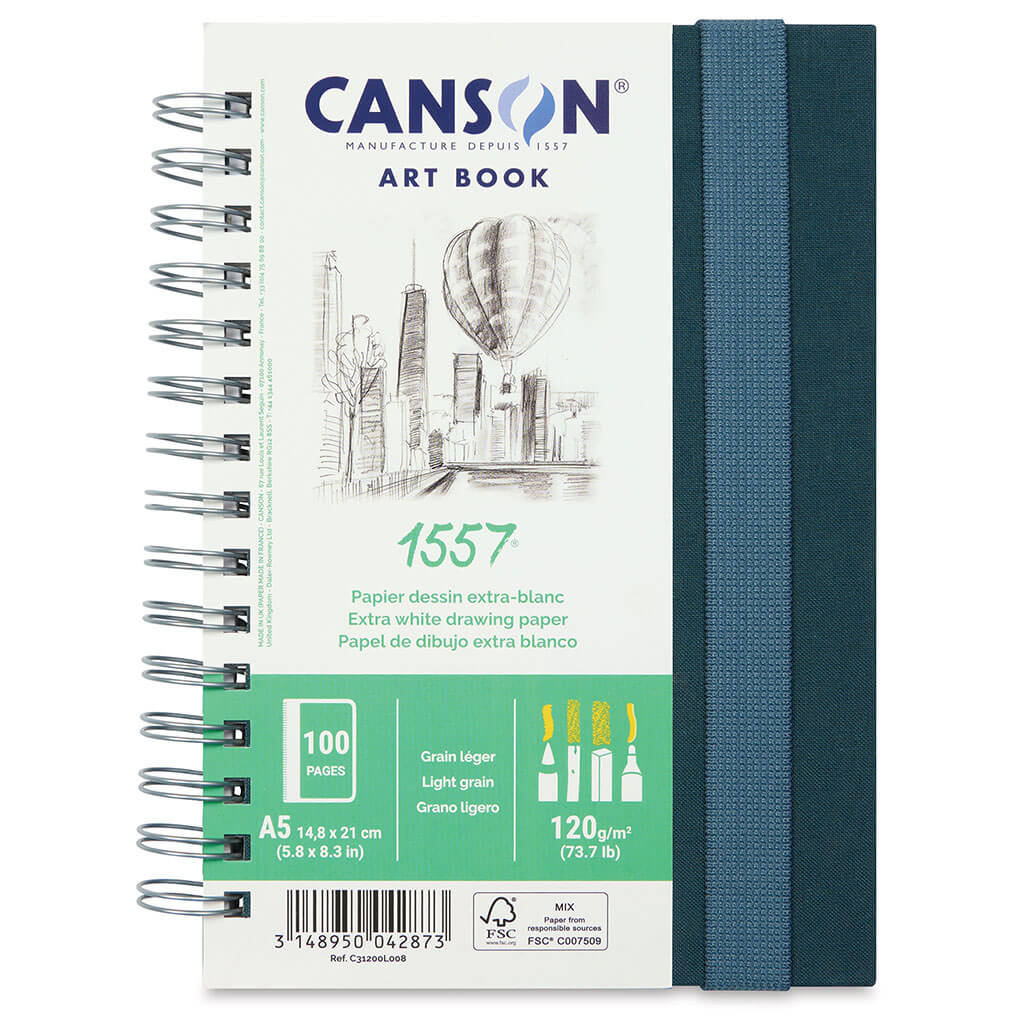 Canson 1557 Sketch Art Book A5 14.8cm x 21cm, 50 Sheets