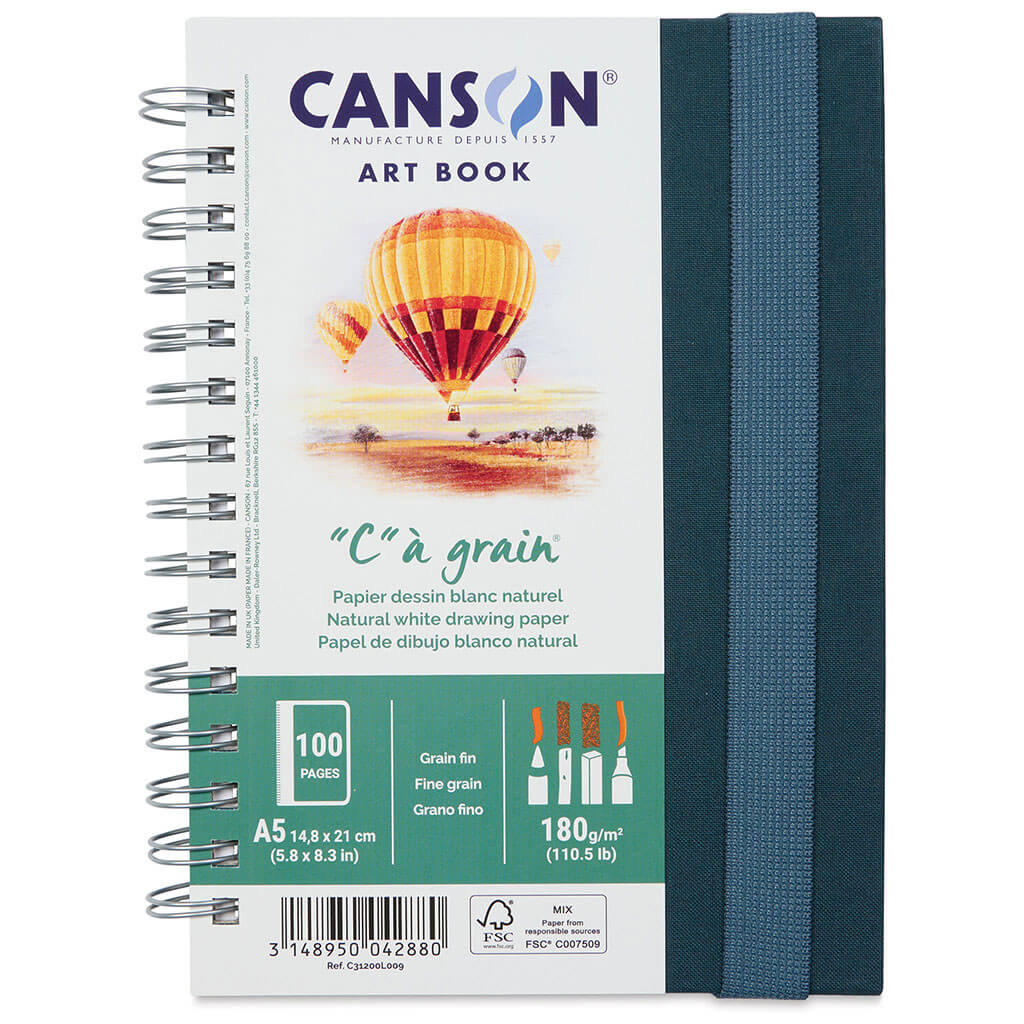 Canson C&#39; a Grain Drawing Art Book A5 14.8cm x 21cm, 50 Shts